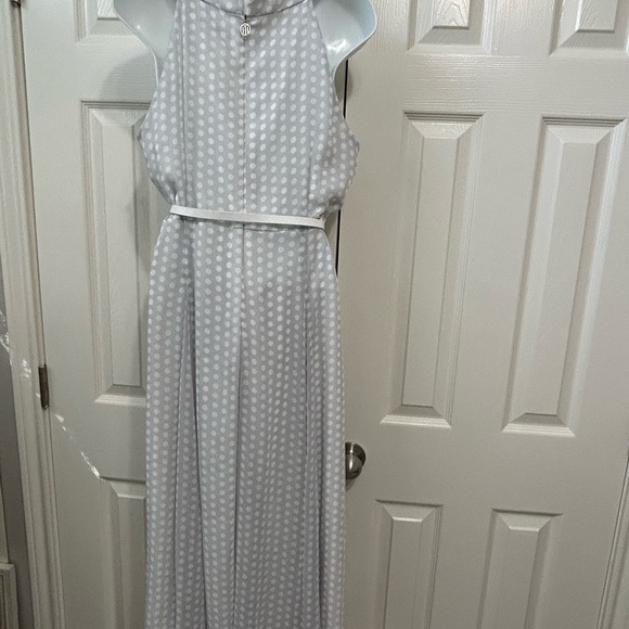 Tommy Hilfiger woman’s a line sleeveless gray and white polkadot dress ￼ - Picture 5 of 9